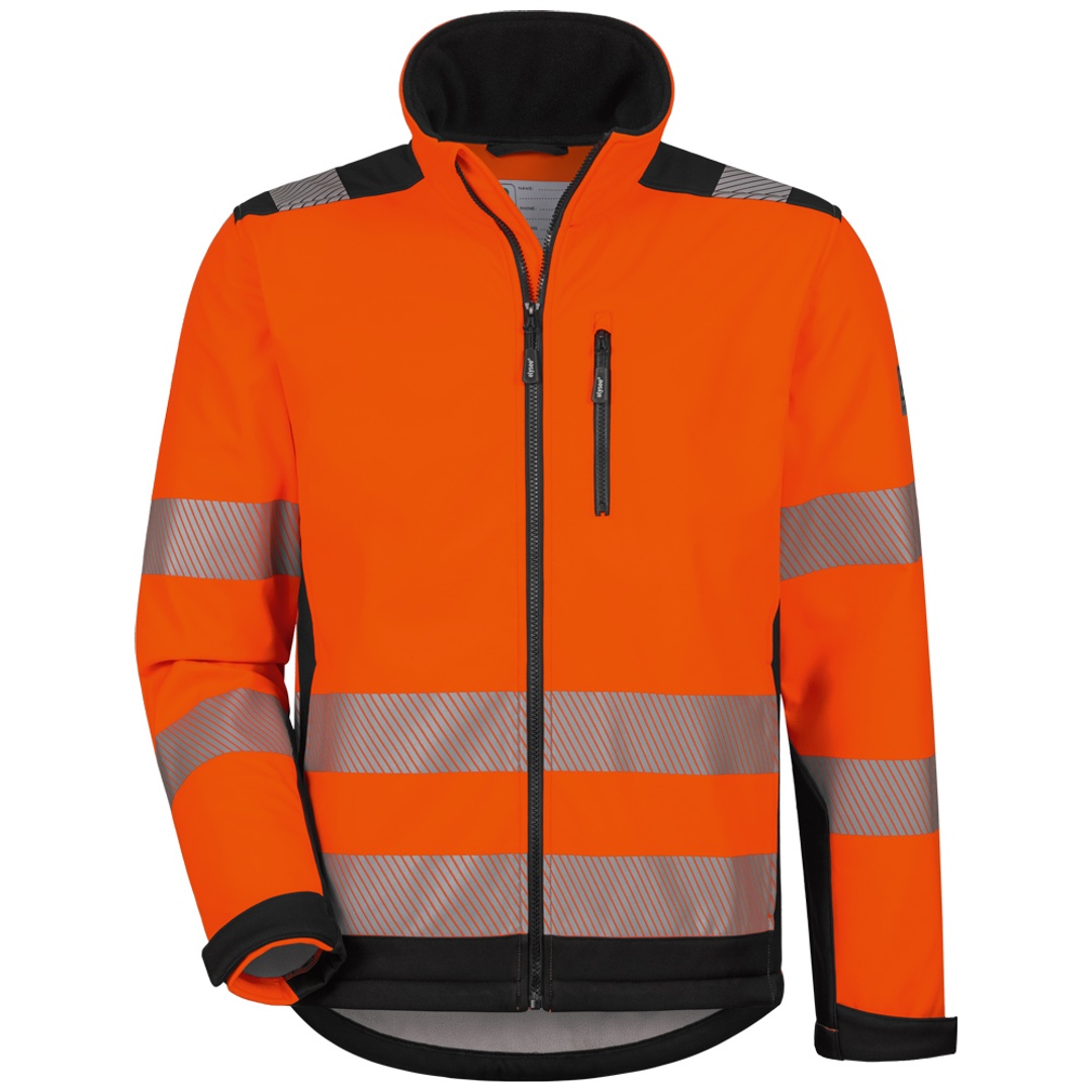 Feldtmann Elysee Warnschutz-Softshelljacke Dylan 22746 Gr. M leuchtorange/schwarz