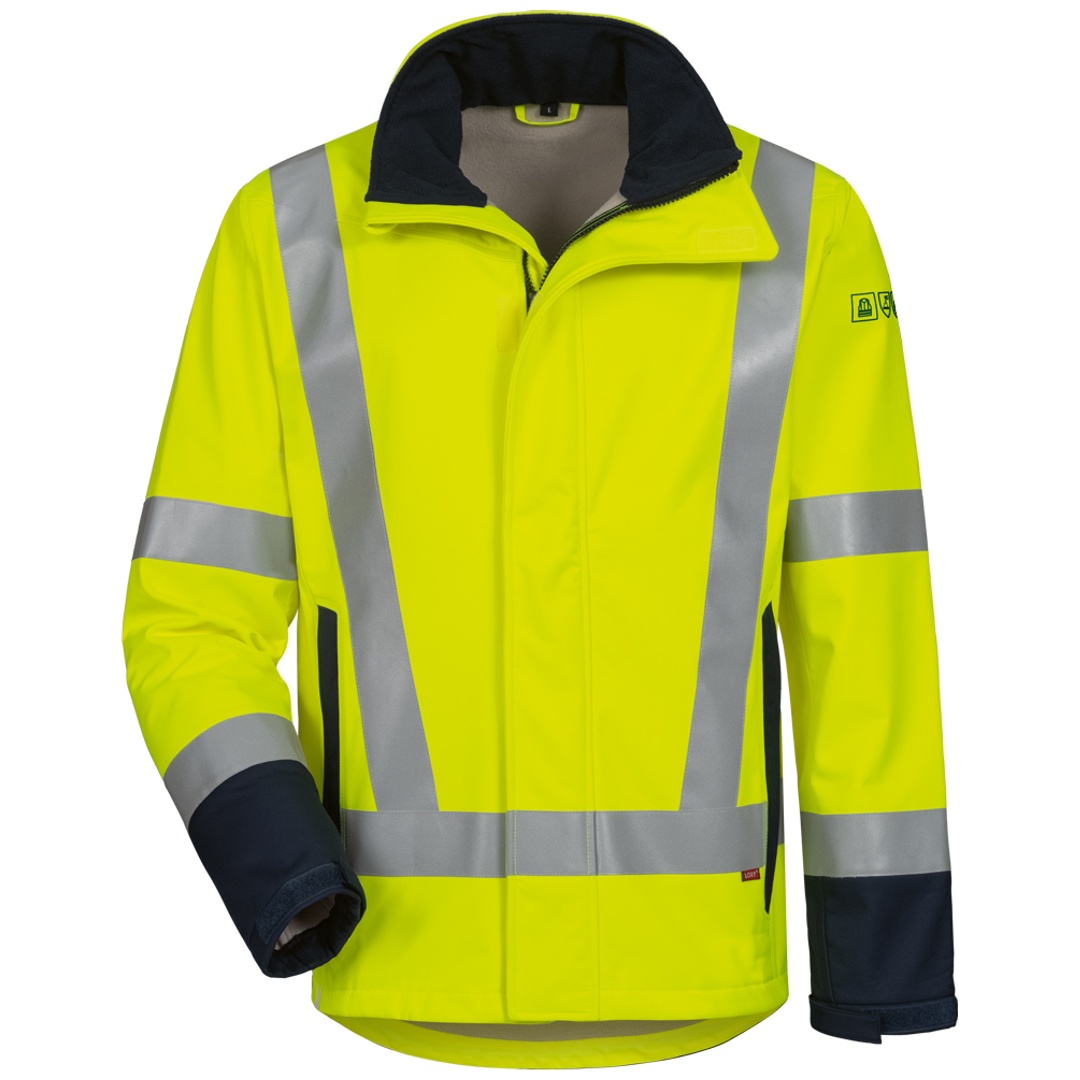 Feldtmann Elysee Multinorm Warnschutz-Softshelljacke KAAPO 23404 Gr. 4XL gelb/marine