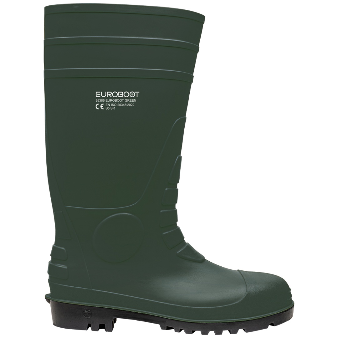Feldtmann Euroboot Sicherheits-Gummistiefel 35366 S5 SR Gr. 43 grün