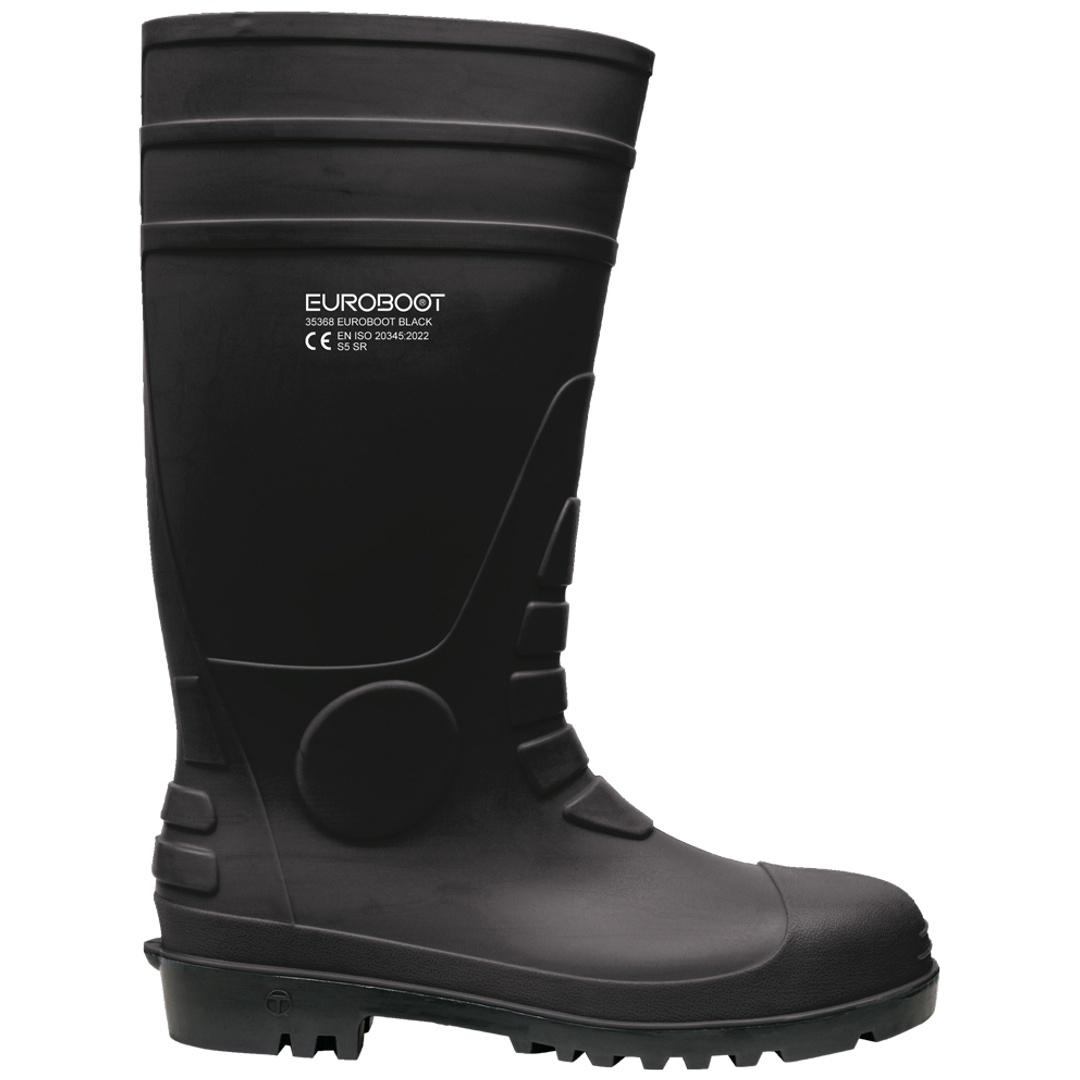 Feldtmann Euroboot Sicherheits-Gummistiefel 35368 S5 SR Gr. 42 schwarz