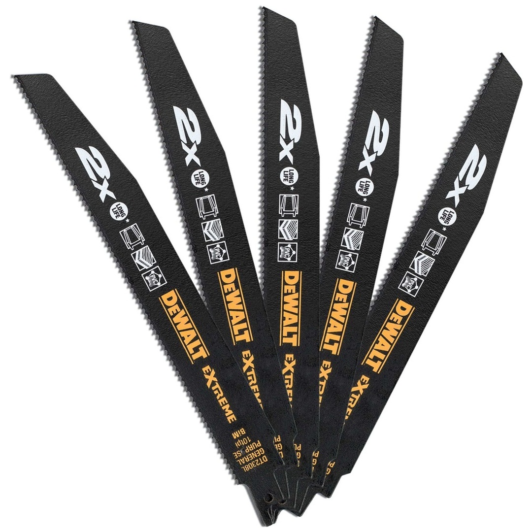DeWalt Säbelsägeblatt BIM Multi EXTEME 228 mm, 5 Stk.