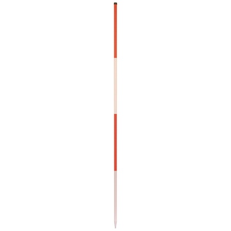 Nedo Baufluchtstab 2m, Stahl, Spitze Rund, Teilung alle 50cm, rot beginnend