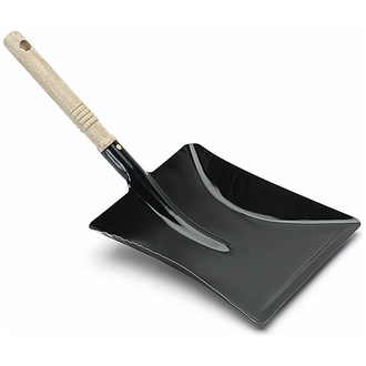 Nölle Kehrschaufel, Metall schwarz, 22 cm, mit Holzgriff