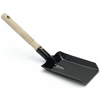 Nölle Metall-Kohleschaufel schwarz lack. m.Holzgriff