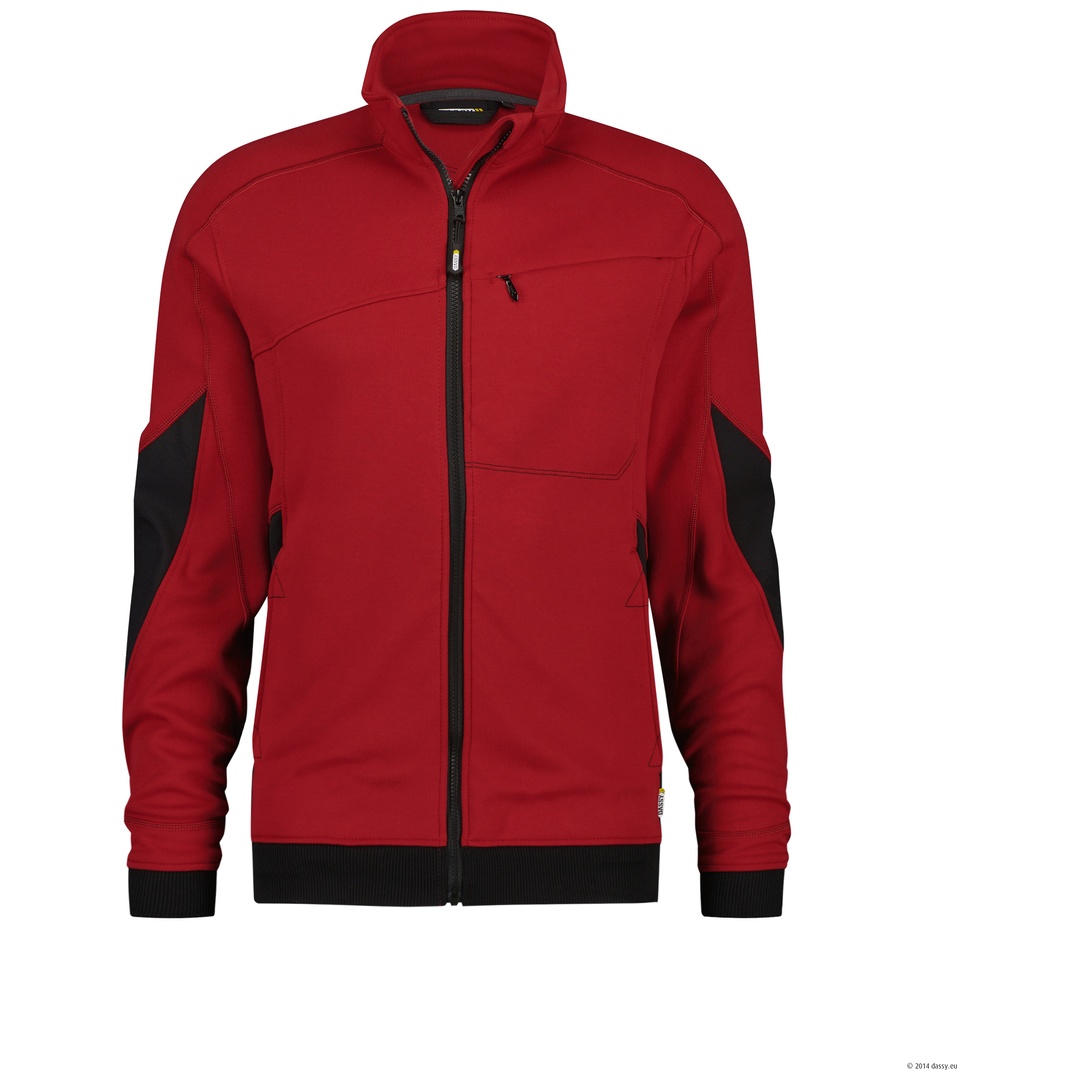 Dassy Sweatshirt Velox 300450 COPES86 Gr. 3XL rot/schwarz