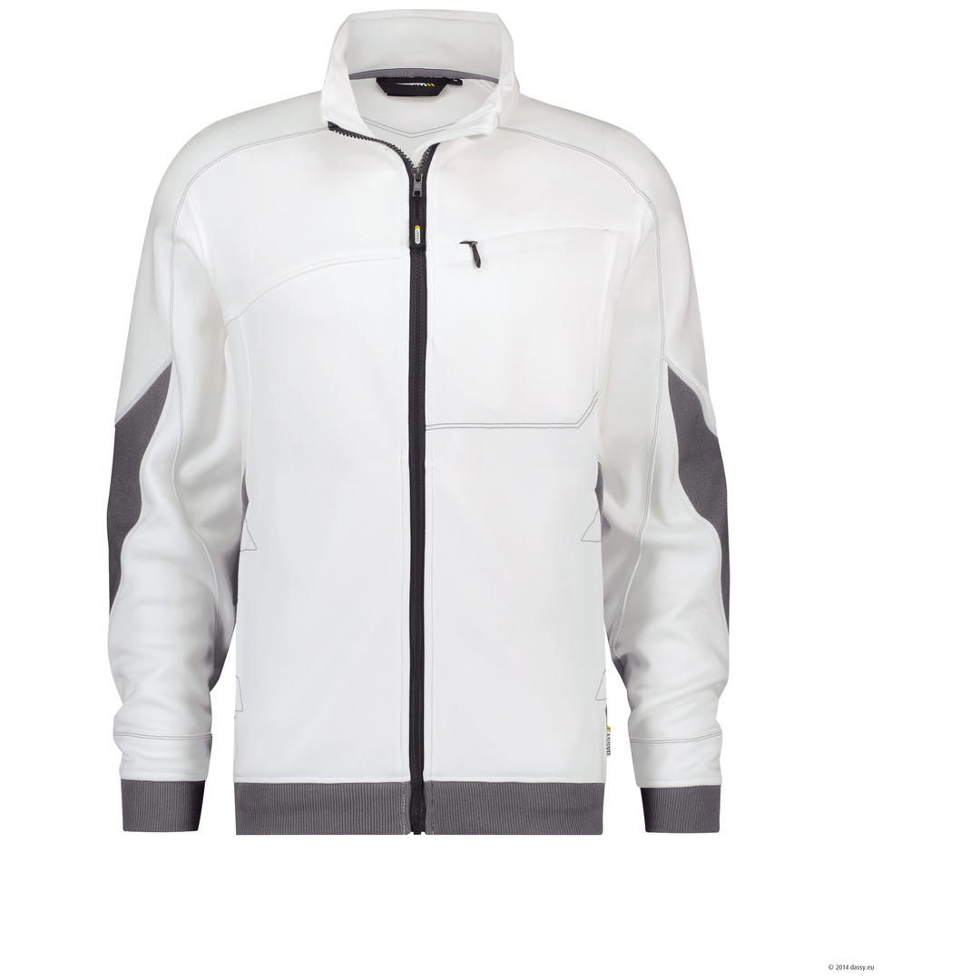 Dassy Sweatshirt Velox 300450 COPES86 Gr. XL weiß/anthrazitgrau
