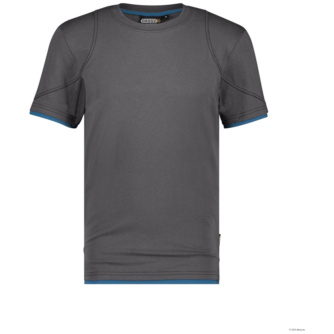 Dassy T-Shirt Kinetic 710019 COSPA04 Gr. 3XL anthrazitgrau/azurblau