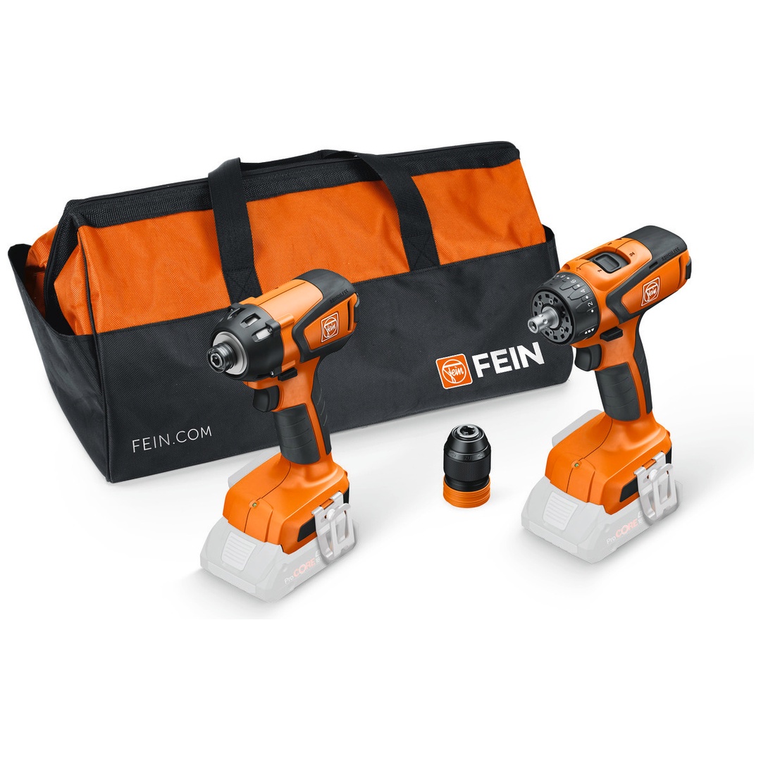 FEIN Vorteils-Combo Akku-Schlagschrauber ASCD 18-200 W4 & Akku-Bohrschrauber ASCM 18 QSW AS