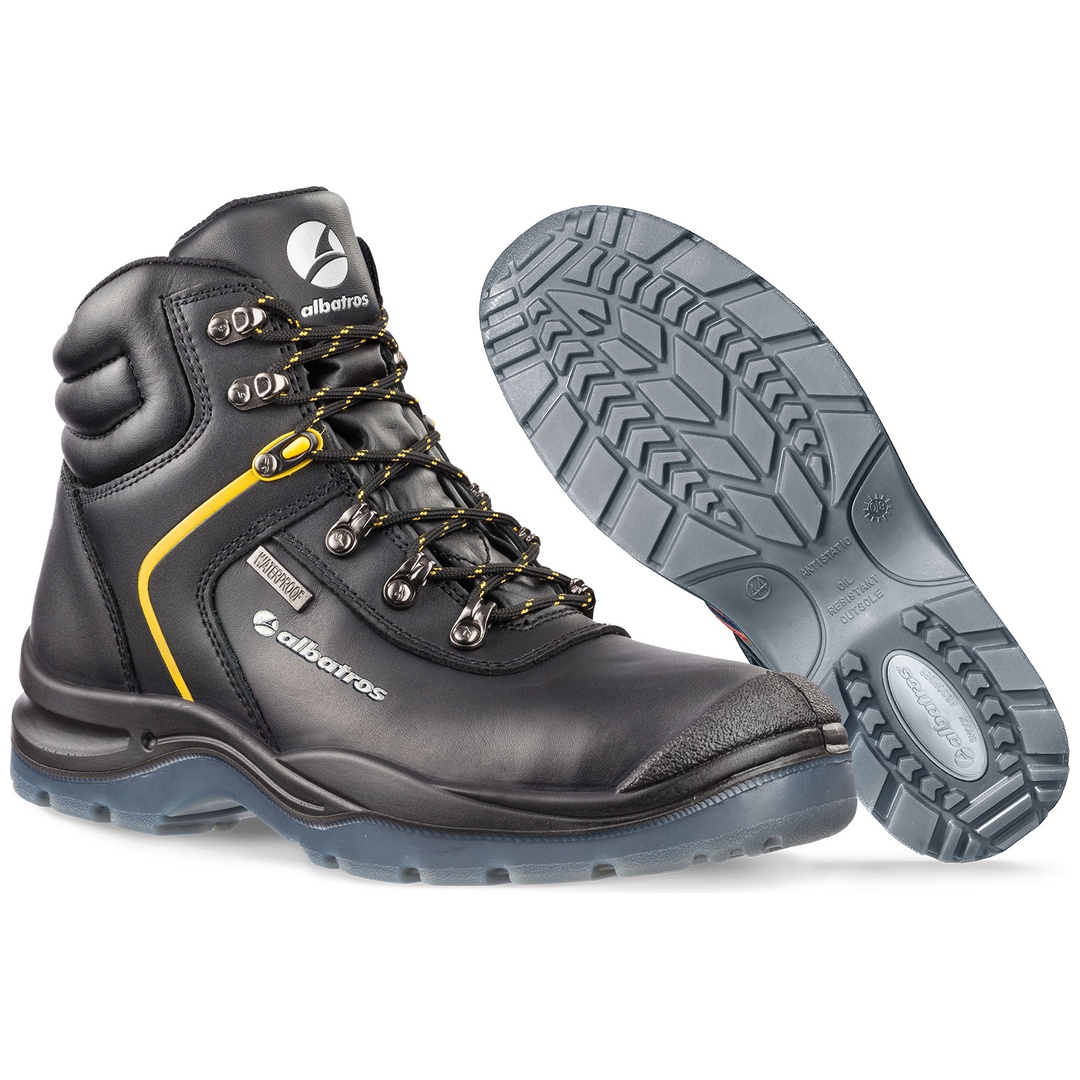 Albatros Sicherheitsstiefel GRAVITY CTX Mid 631120 S3 WR SRC Gr. 46 schwarz/gelb
