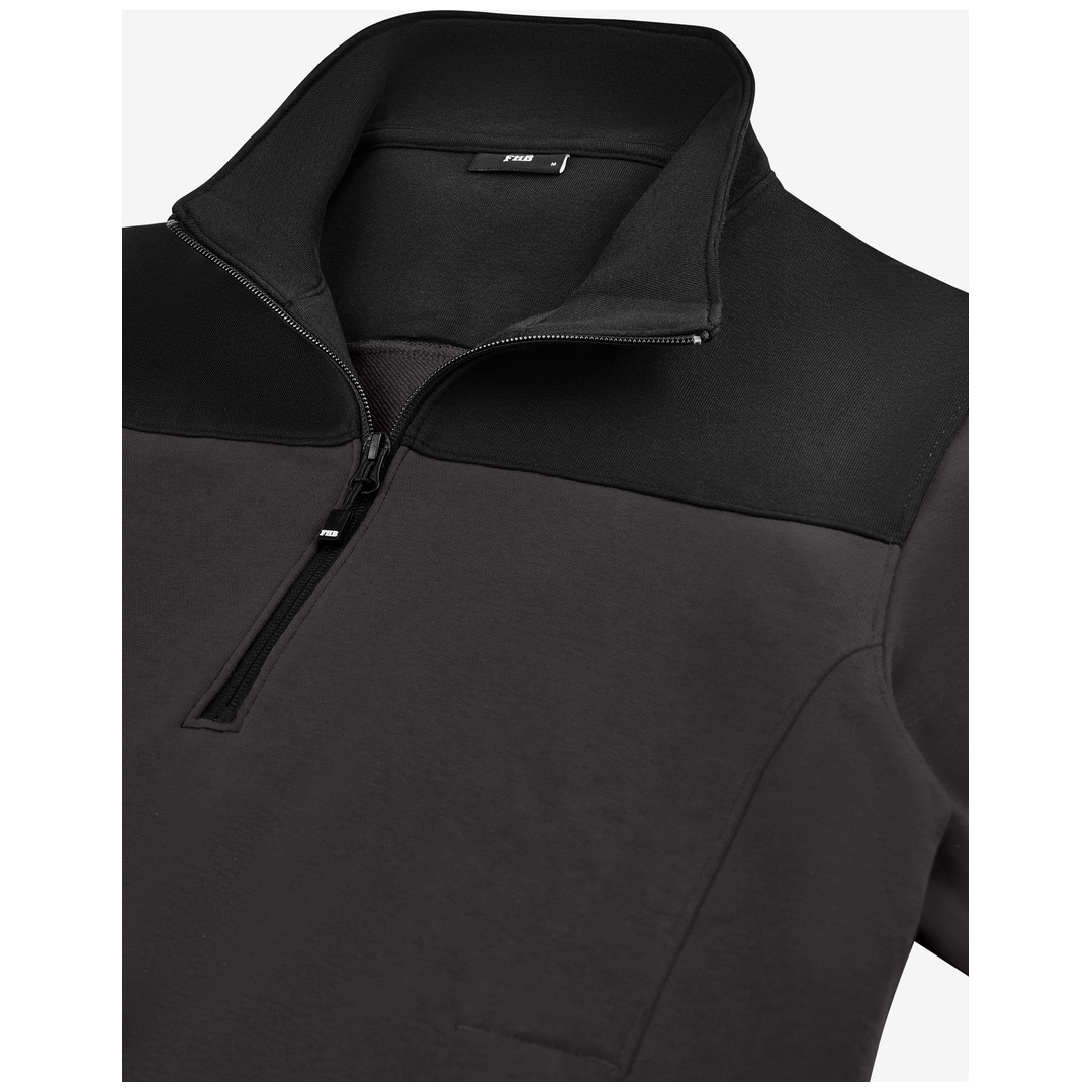FHB ROB Zip-Sweatshirt, anthrazit-schwarz, Gr. 2XL