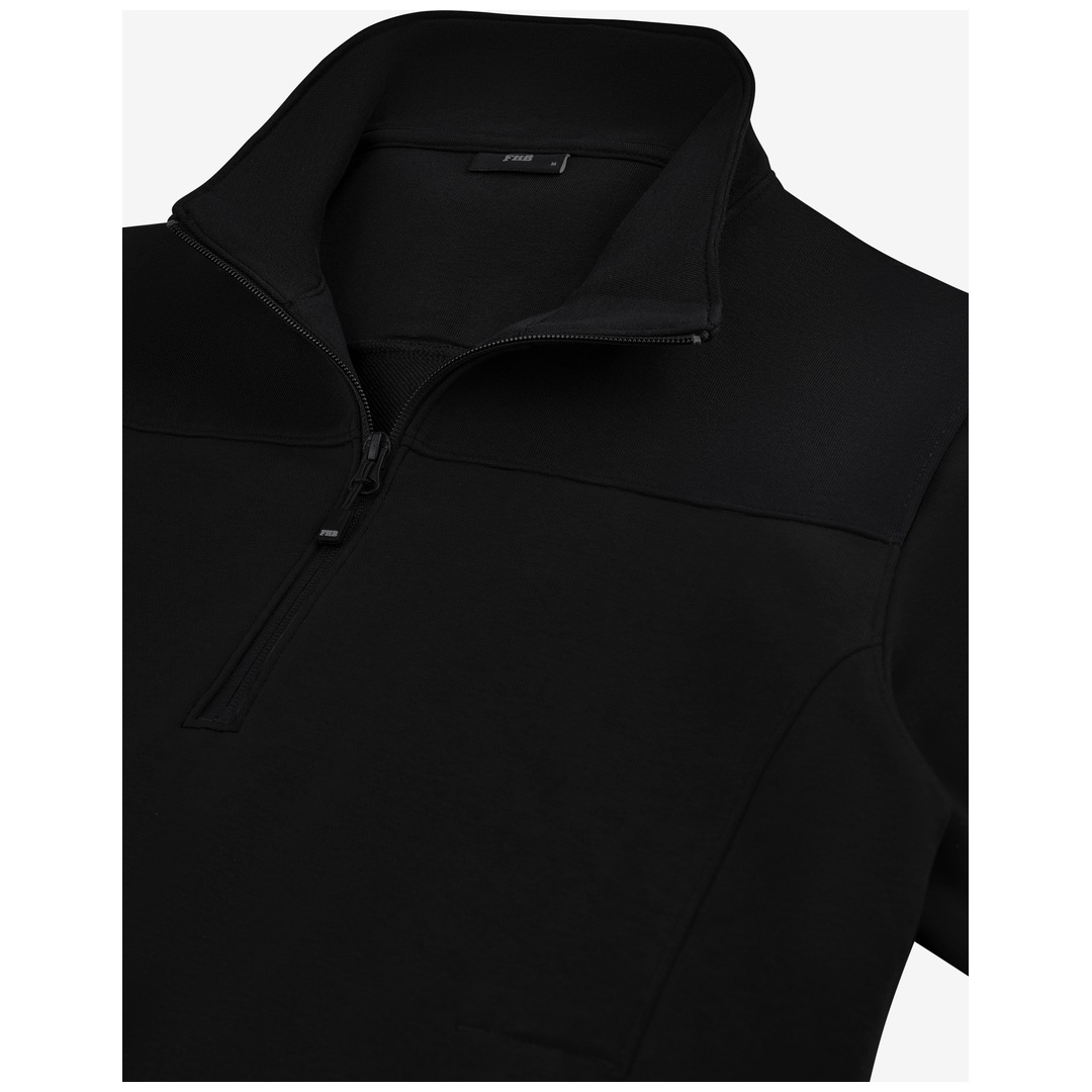 FHB ROB Zip-Sweatshirt, schwarz, Gr. XL