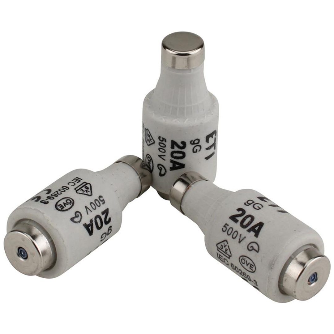 ETI Diazed Sicherungspatrone DII 500V 20A E27 Pack a 5 Stück
