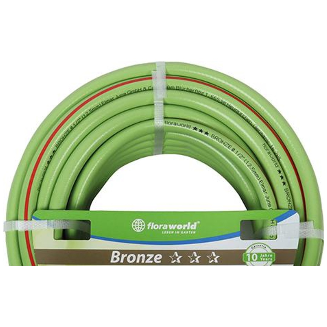 floraworld Gartenwasserschlauch 12,5 mm 1/2Z 20 m Bronze