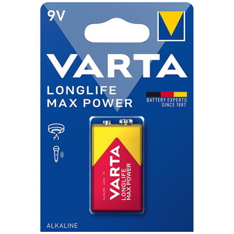 VARTA Batterie LONGLIFE MAX TECH 9V-Block Blister a 1 Stück