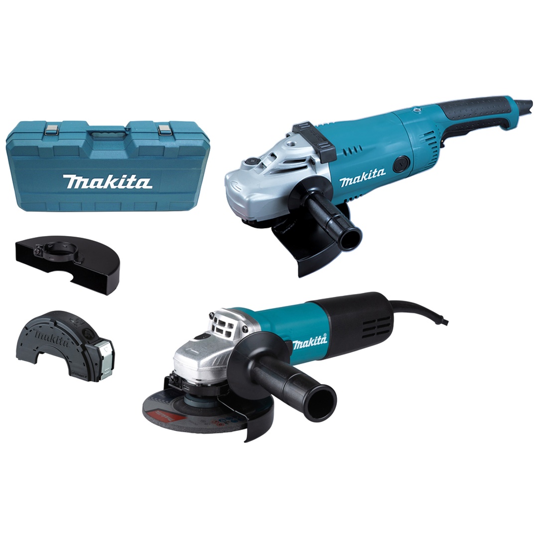 Makita Winkelschleifer-Set, DK0054G, incl. Zubehör, Transportkoffer