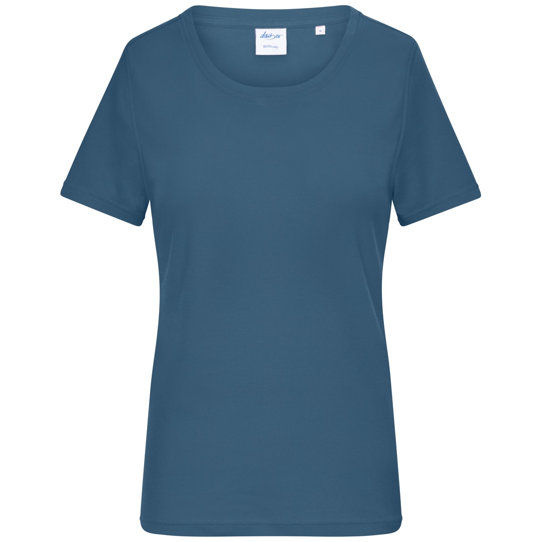 Daiber T-Shirt Damen aus weichem 1:1 Feinripp 8039 Gr. L dusty blue