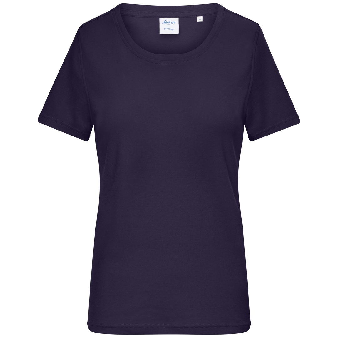 Daiber T-Shirt Damen aus weichem 1:1 Feinripp 8039 Gr. L deep purple