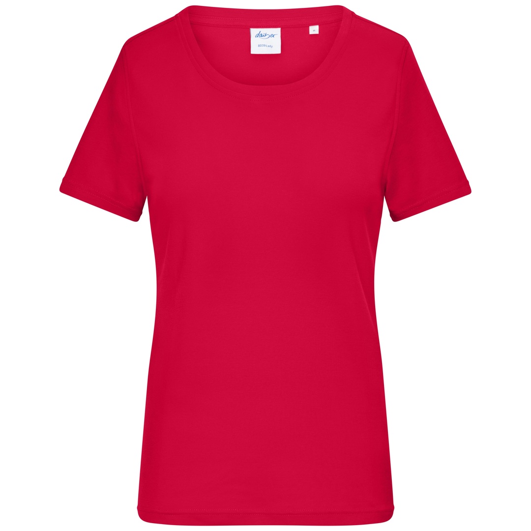 Daiber T-Shirt Damen aus weichem 1:1 Feinripp 8039 Gr. 2XL red