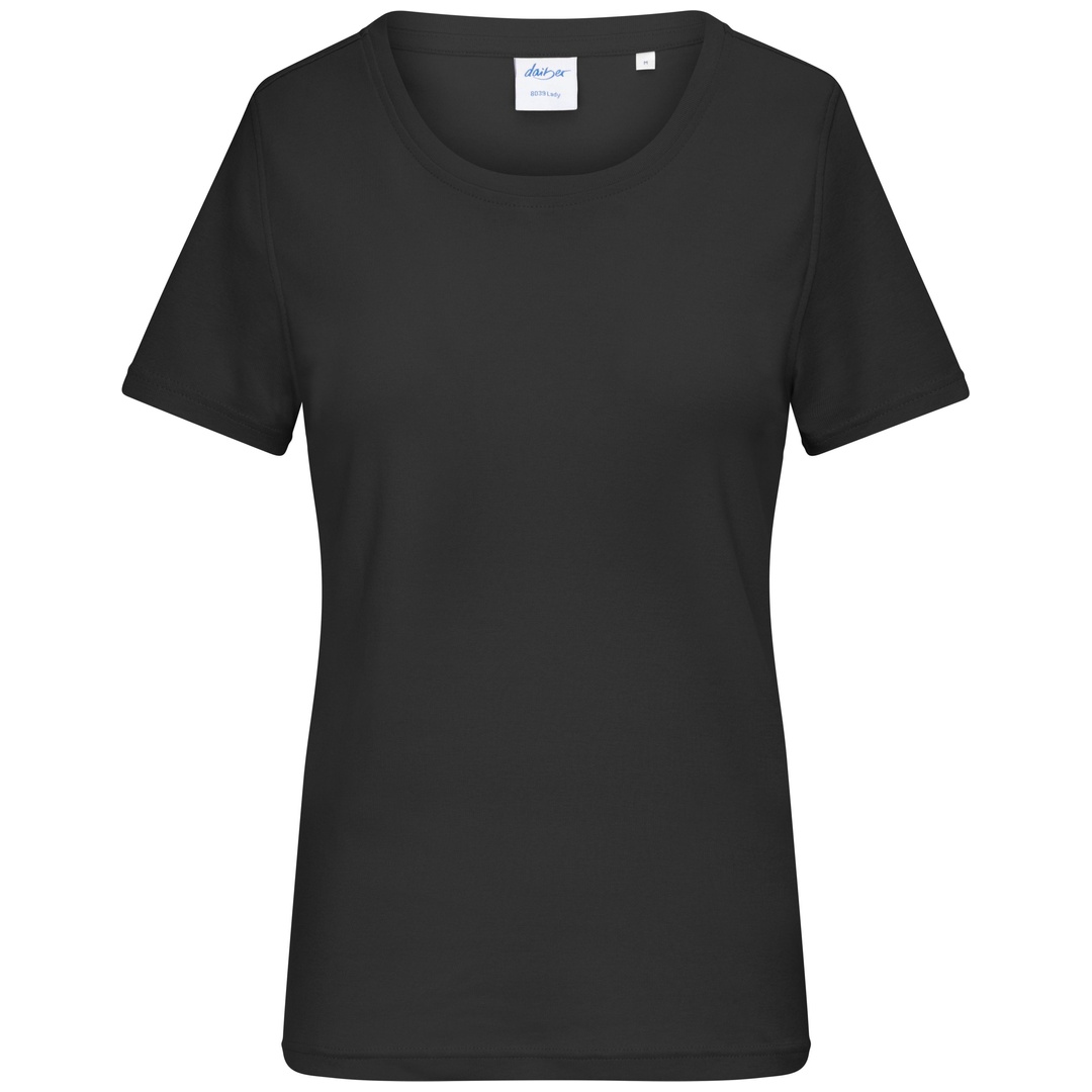Daiber T-Shirt Damen aus weichem 1:1 Feinripp 8039 Gr. XL black