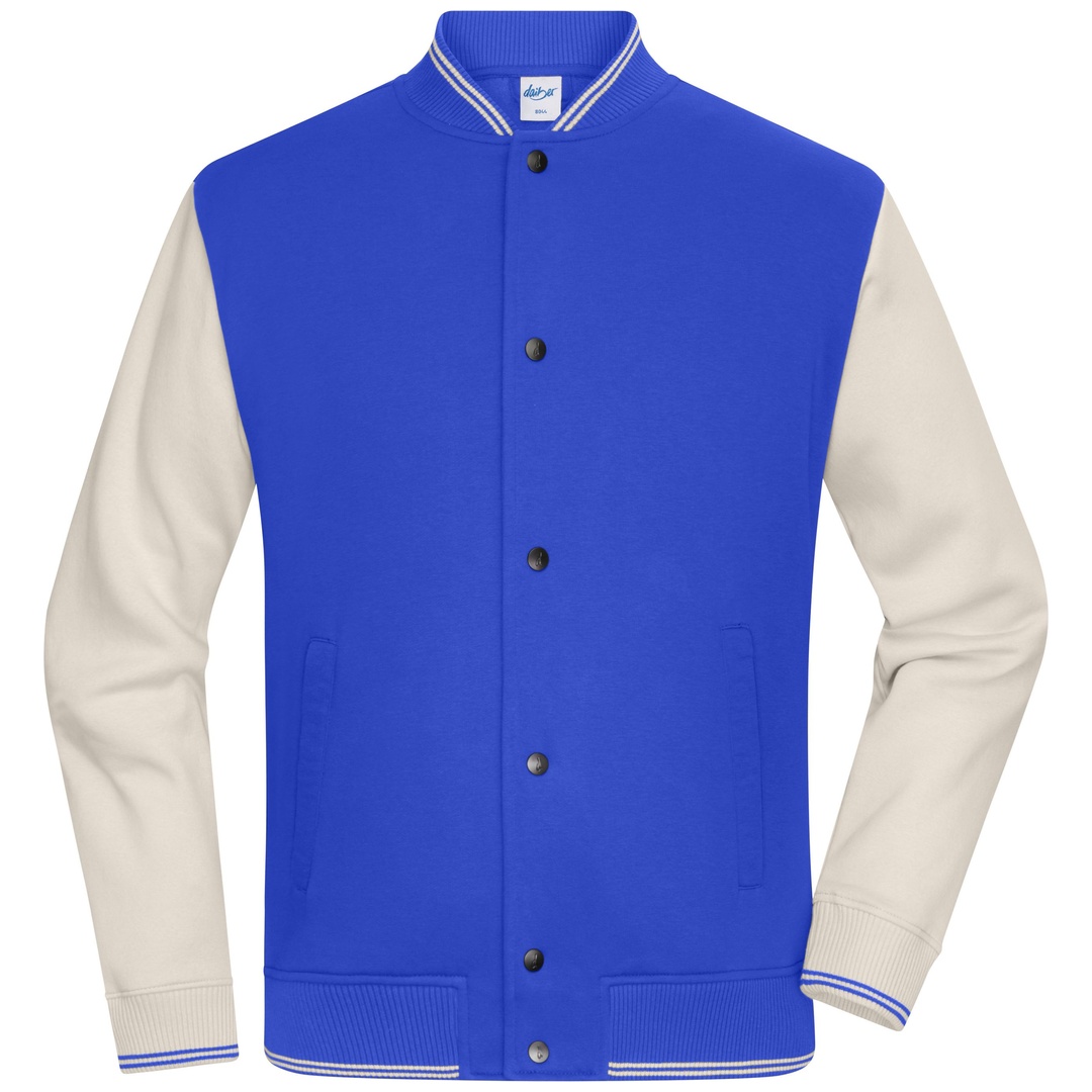 Daiber Sportive College-Jacke für Promotion und Lifestyle 8044 Gr. 3XL royal/sandstone