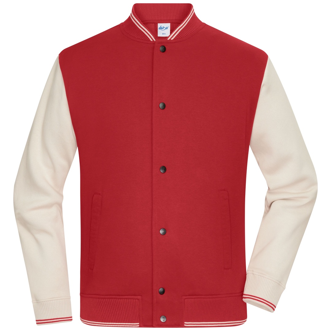Daiber Sportive College-Jacke für Promotion und Lifestyle 8044 Gr. 2XL carmine-red/sandstone