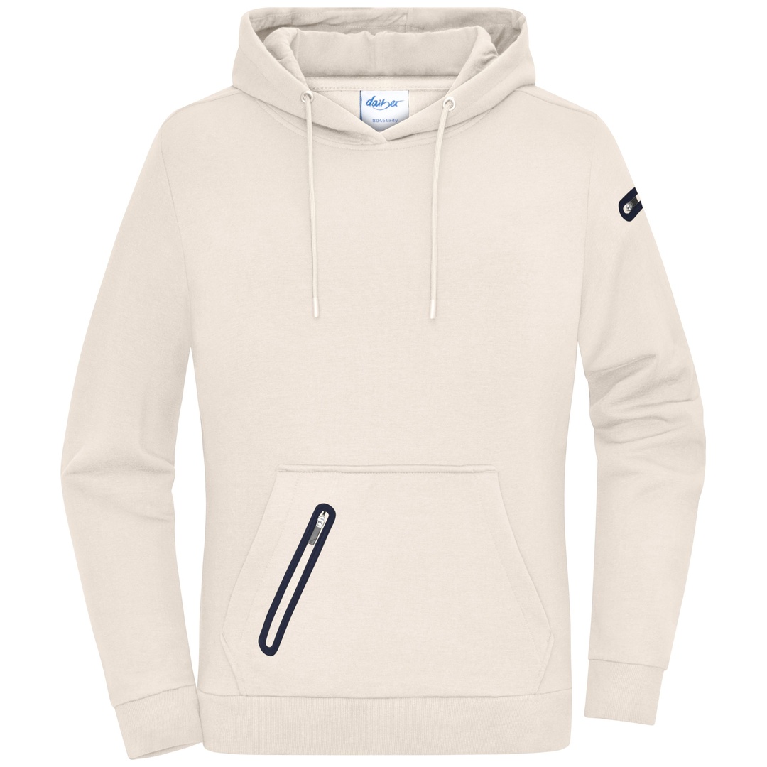Daiber Ladies Hoody in technischem Look 8045 Gr. XS sandstone