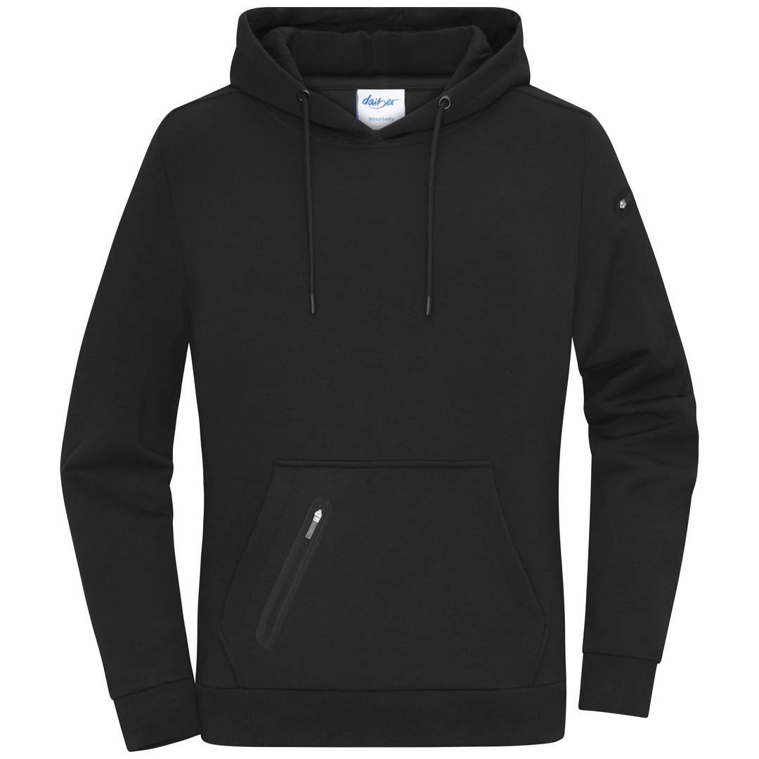 Daiber Ladies Hoody in technischem Look 8045 Gr. S black