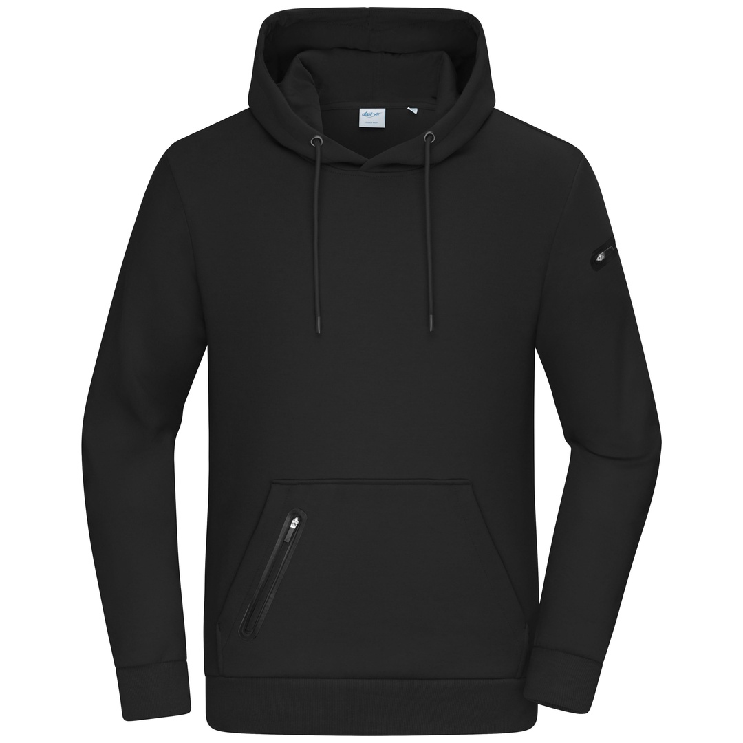 Daiber Mens Hoody in technischem Look 8046 Gr. S black