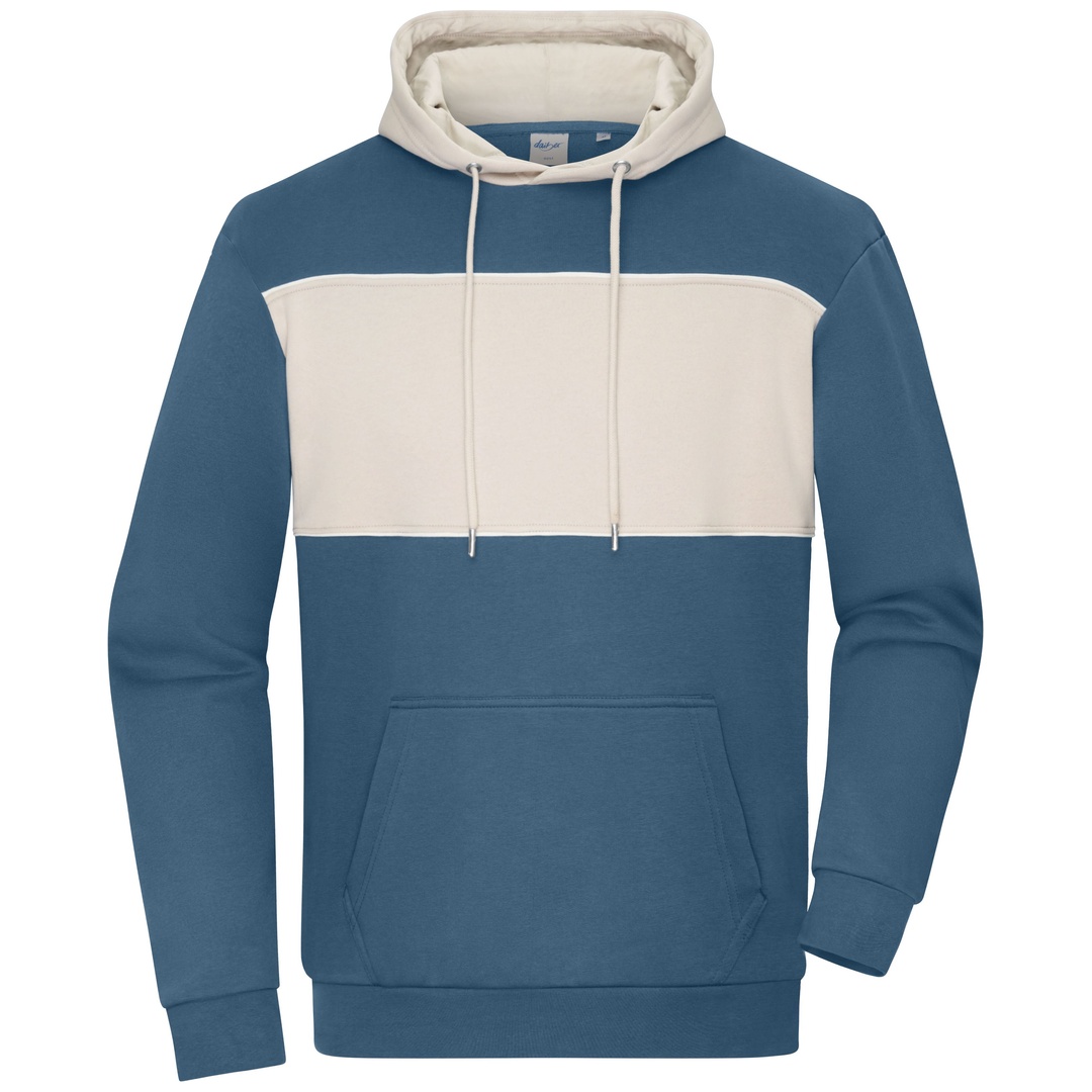 Daiber Unisex Hoody mit Kontrasteinsatz 8051 Gr. S muddy-brown/sandstone