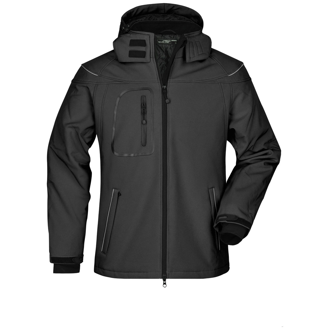 James & Nicholson Wintersoftshelljacke Herren JN1000 Gr. 4XL schwarz