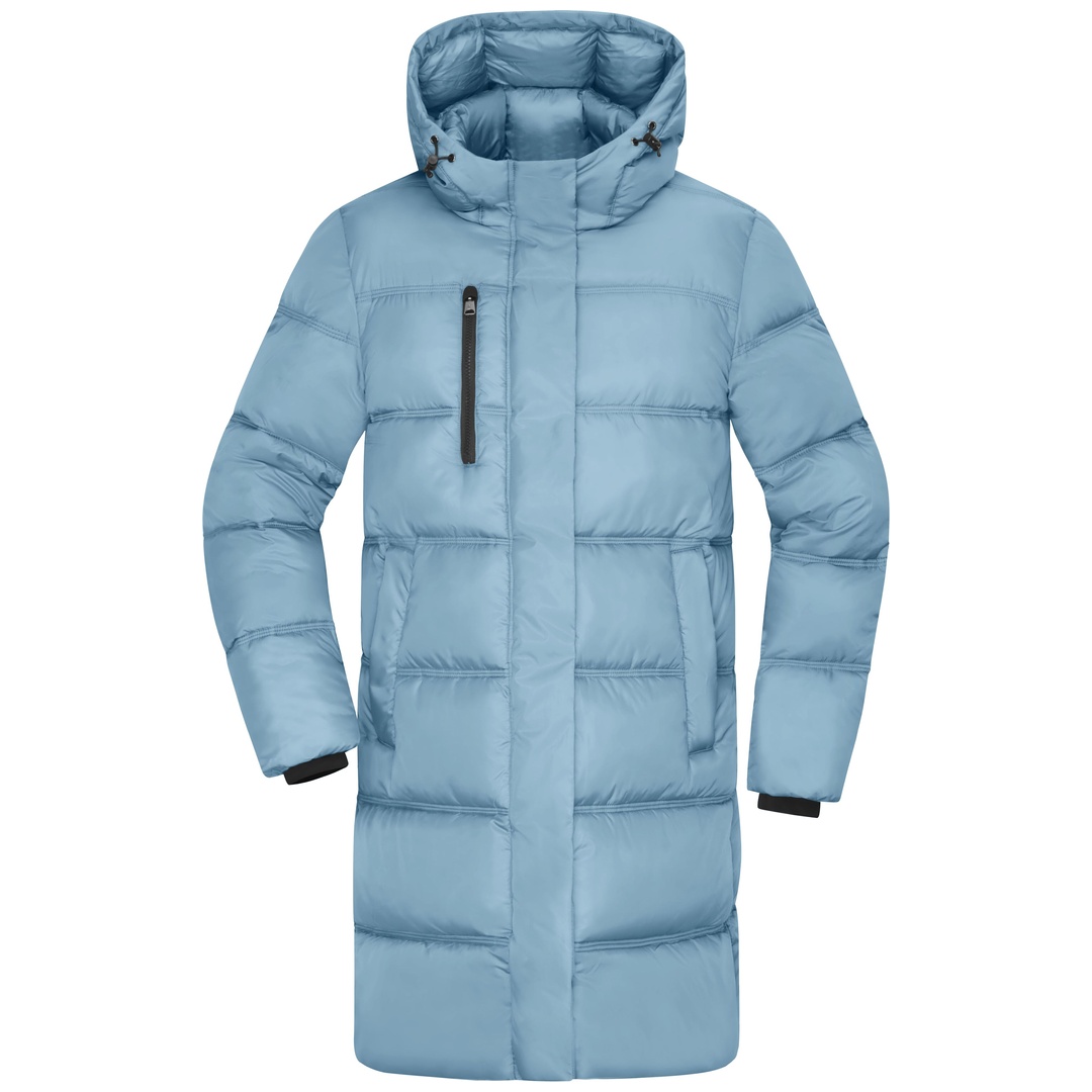 James & Nicholson Winter Kurzmantel mit Kapuze JN1367 Gr. XS milky blue