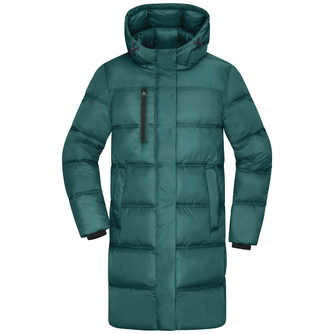 James & Nicholson Winter Kurzmantel mit Kapuze JN1367 Gr. XS smoky green