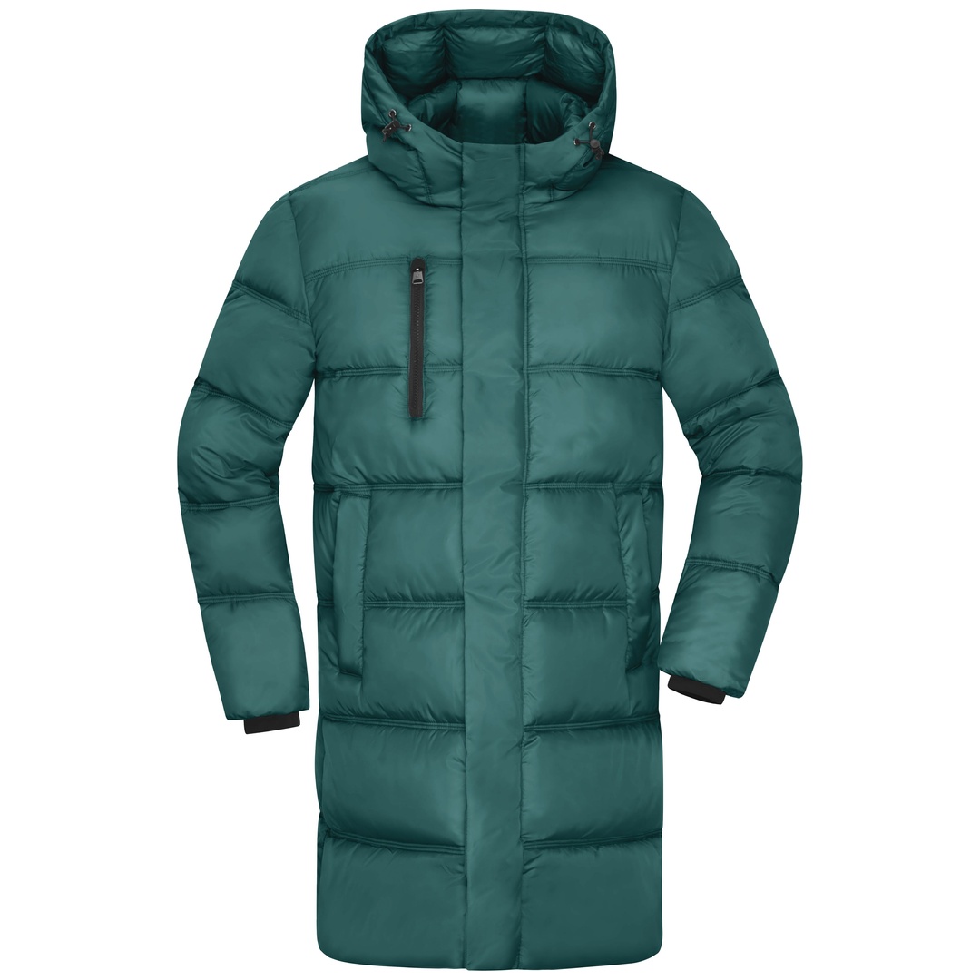 James & Nicholson Winter Kurzmantel mit Kapuze JN1368 Gr. 3XL smoky green