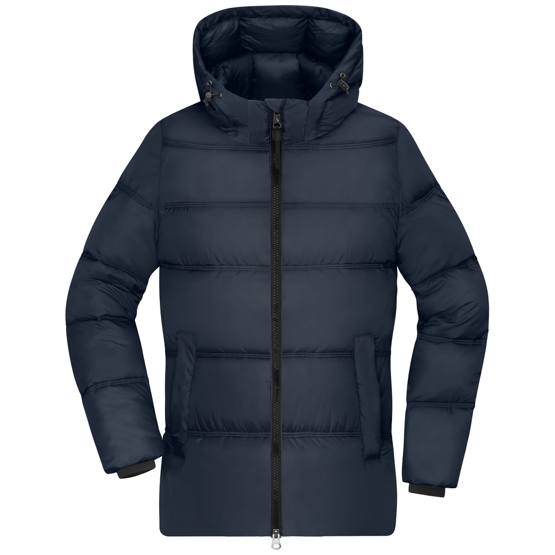 James & Nicholson Winterjacke mit abnehmbarer Kapuze JN1369 Gr. M navy