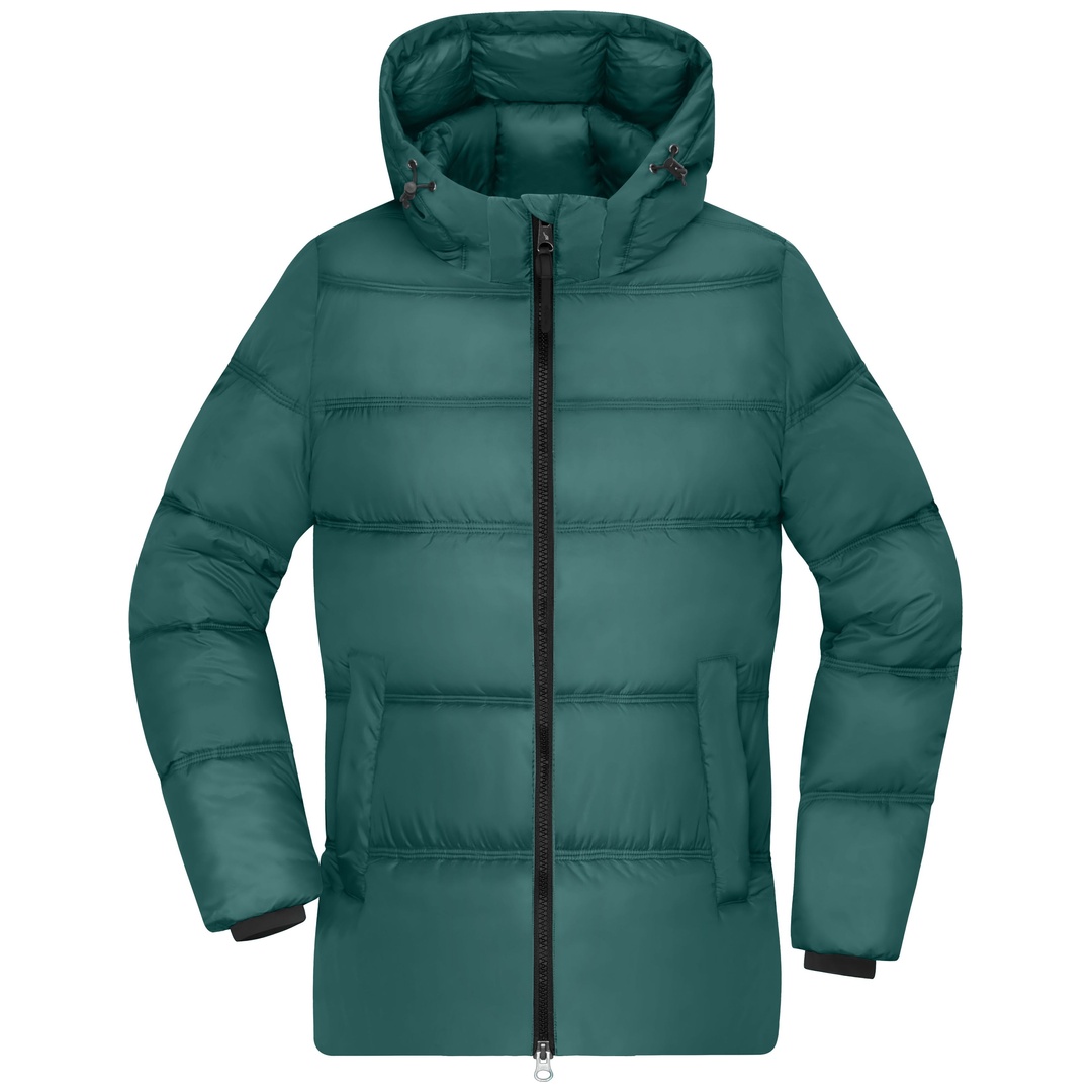 James & Nicholson Winterjacke mit abnehmbarer Kapuze JN1369 Gr. XL smoky green