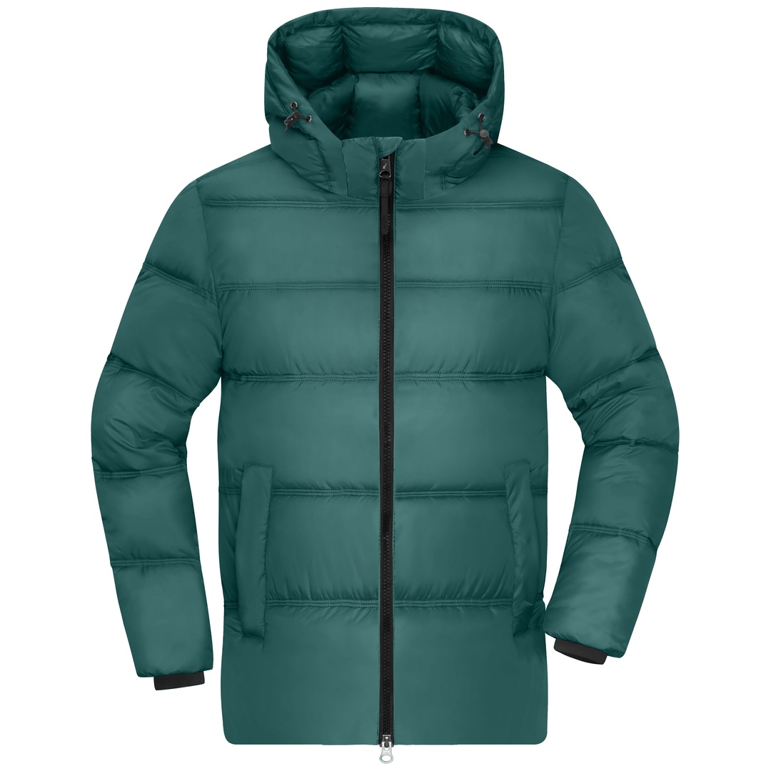 James & Nicholson Winterjacke mit abnehmbarer Kapuze JN1370 Gr. 2XL smoky green