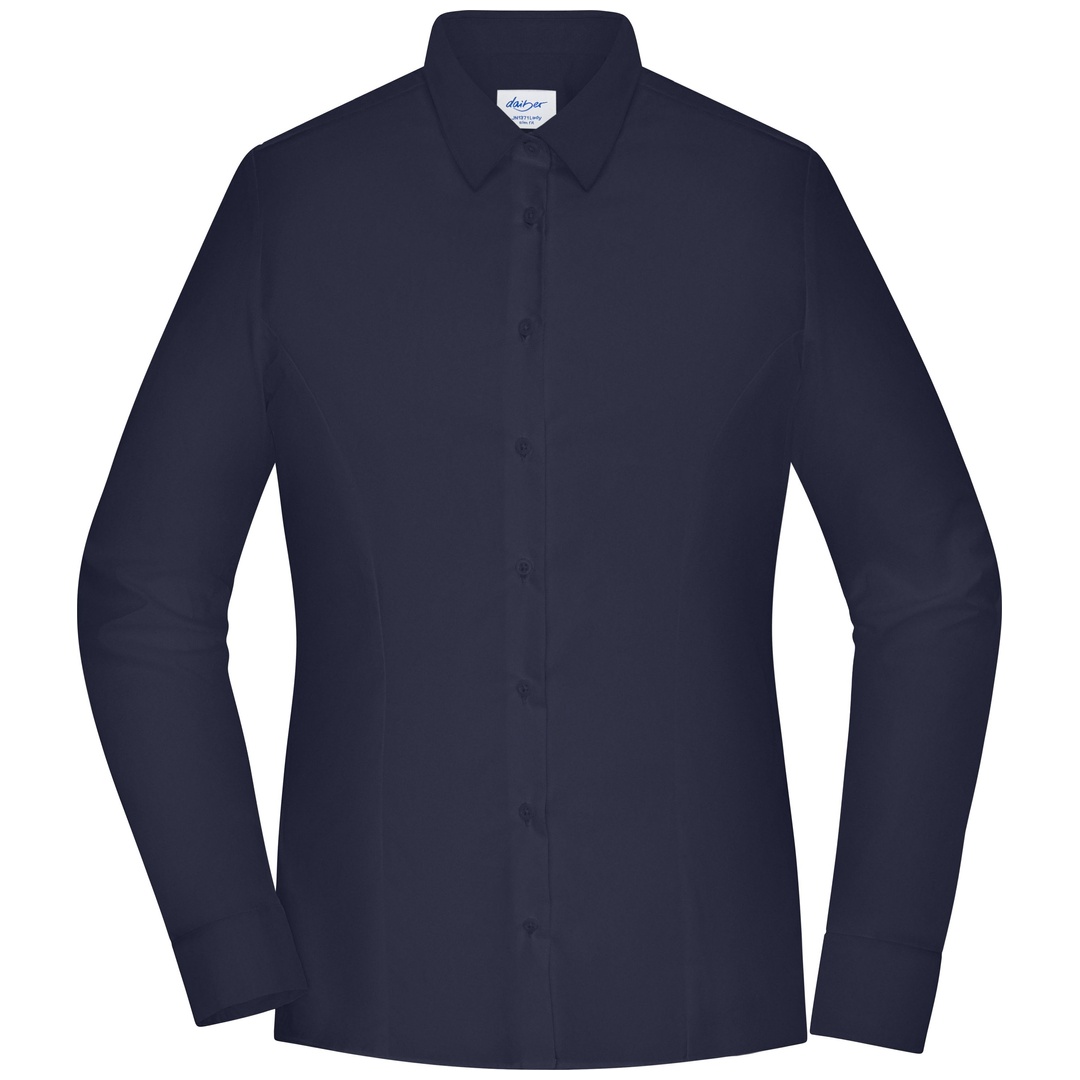 James & Nicholson Bluse Slim Fit JN1371 Gr. S navy
