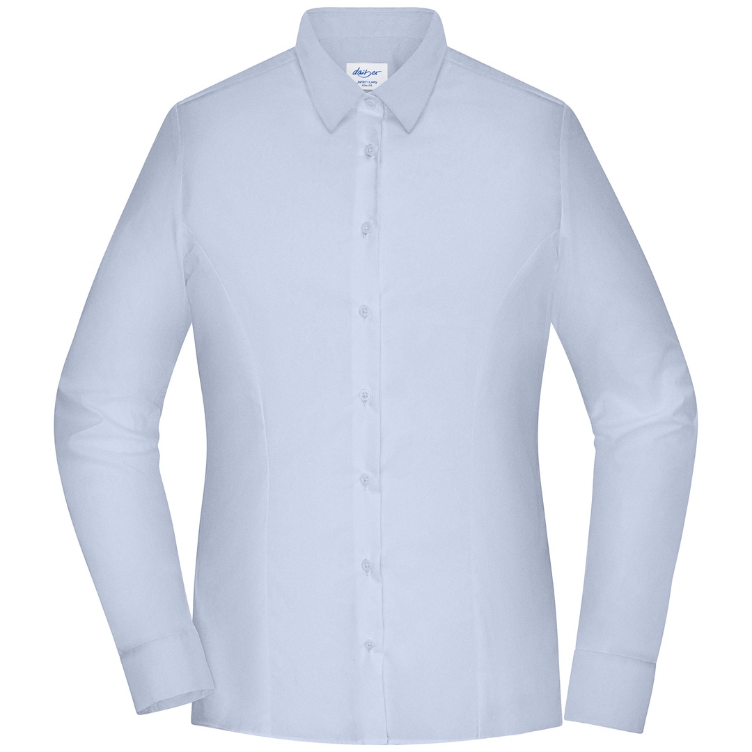 James & Nicholson Bluse Slim Fit JN1371 Gr. M light blue