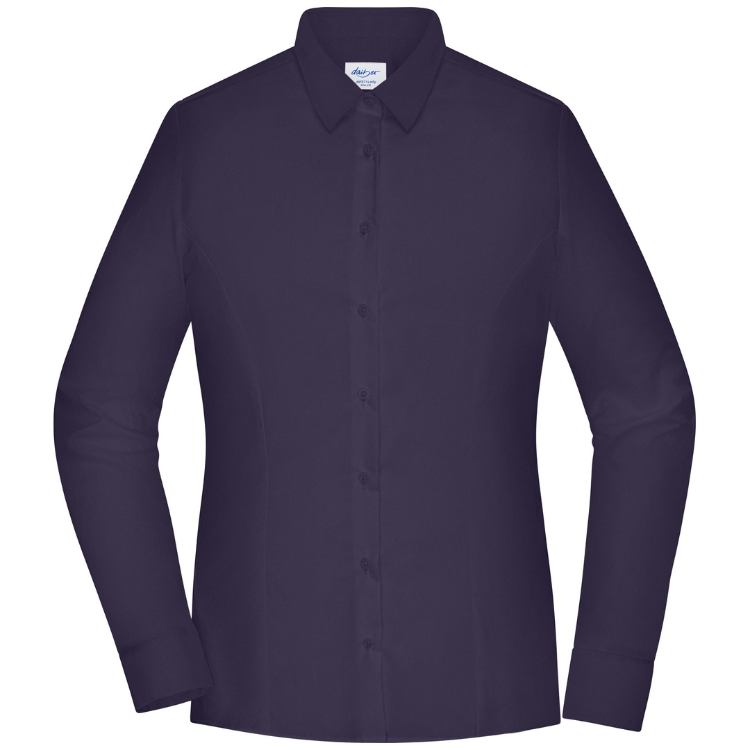 James & Nicholson Bluse Slim Fit JN1371 Gr. XS deep purple