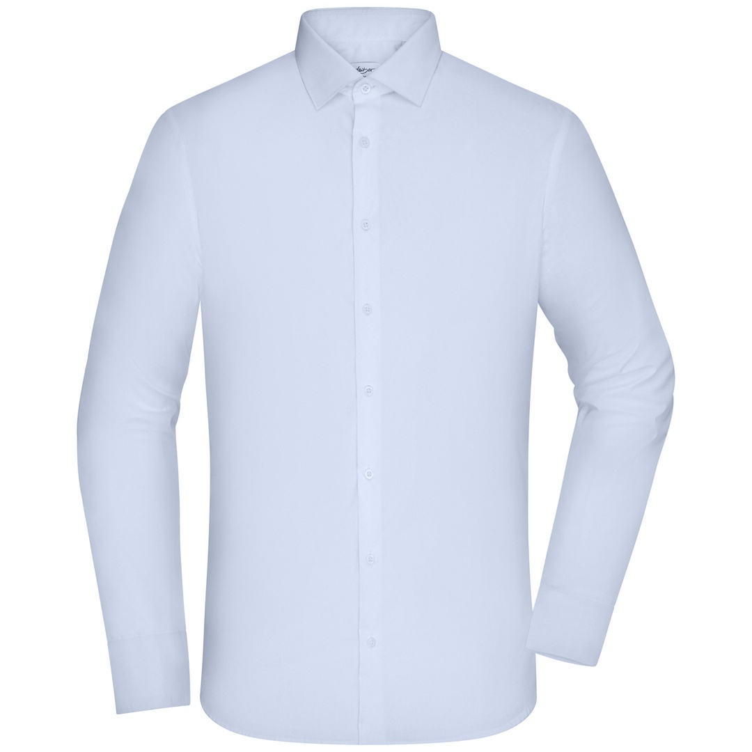 James & Nicholson Hemd Slim Fit JN1372 Gr. L light blue