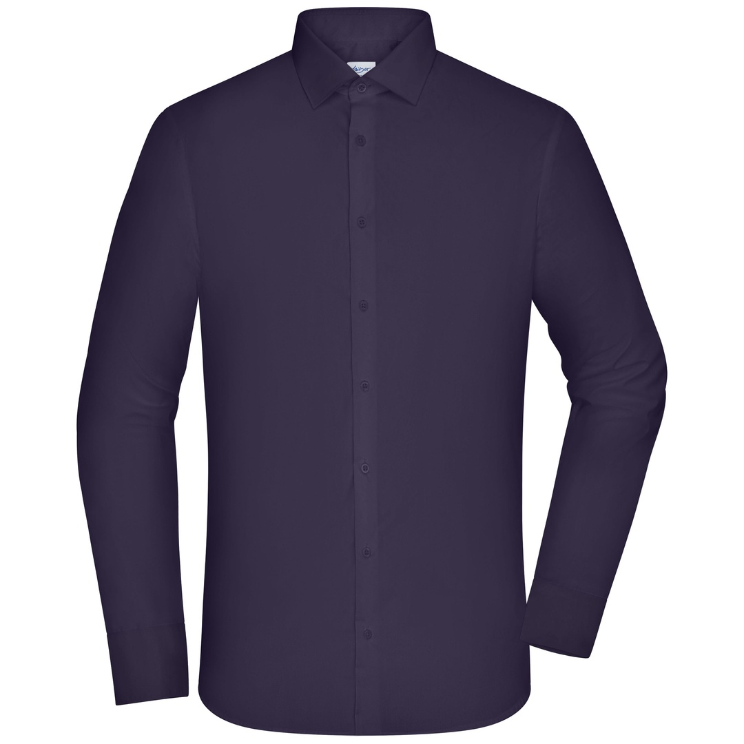 James & Nicholson Hemd Slim Fit JN1372 Gr. L deep purple