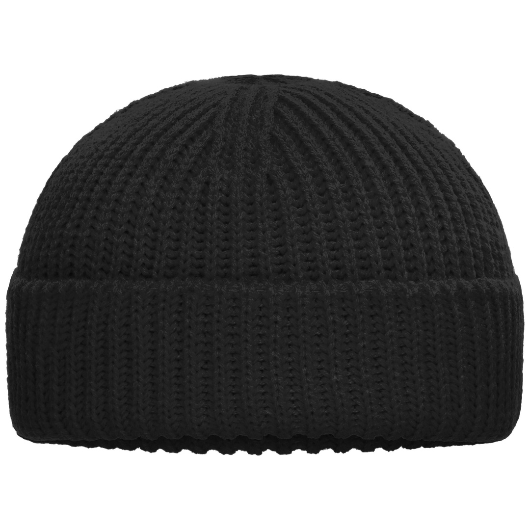 myrtle beach modische Strickmütze mit Umschlag MB7408 Gr. onesize black