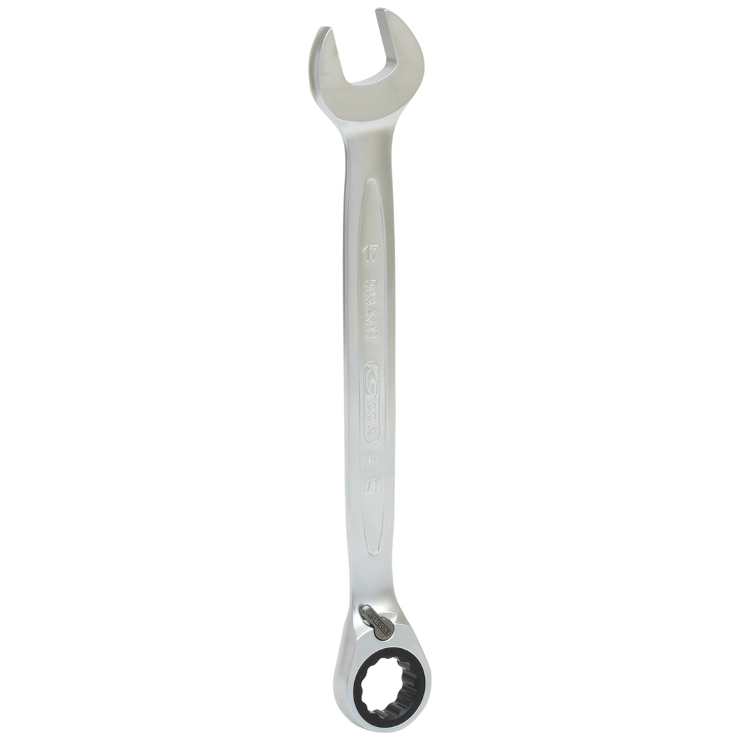 KS Tools GEARplus Ratschen-Ringmaulschlüssel, umschaltbar, 17 mm, auf Hänger