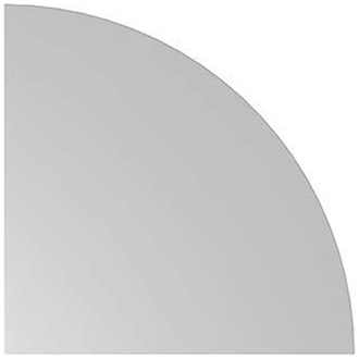 Hammerbacher Eckwinkel rund grau 80x80 cm