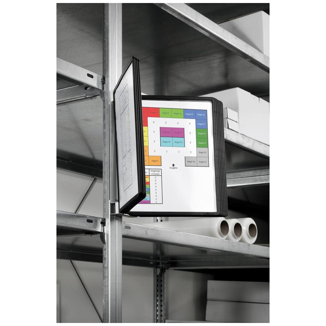 DURABLE Sichttafelsystem magnetischer Wandhalter 10 Sichttafeln A4.