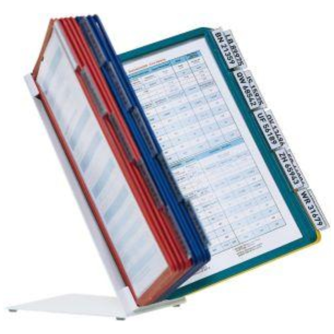 Durable VARIO Display Panel Desk Unit for A4 Documents 20 Panels with