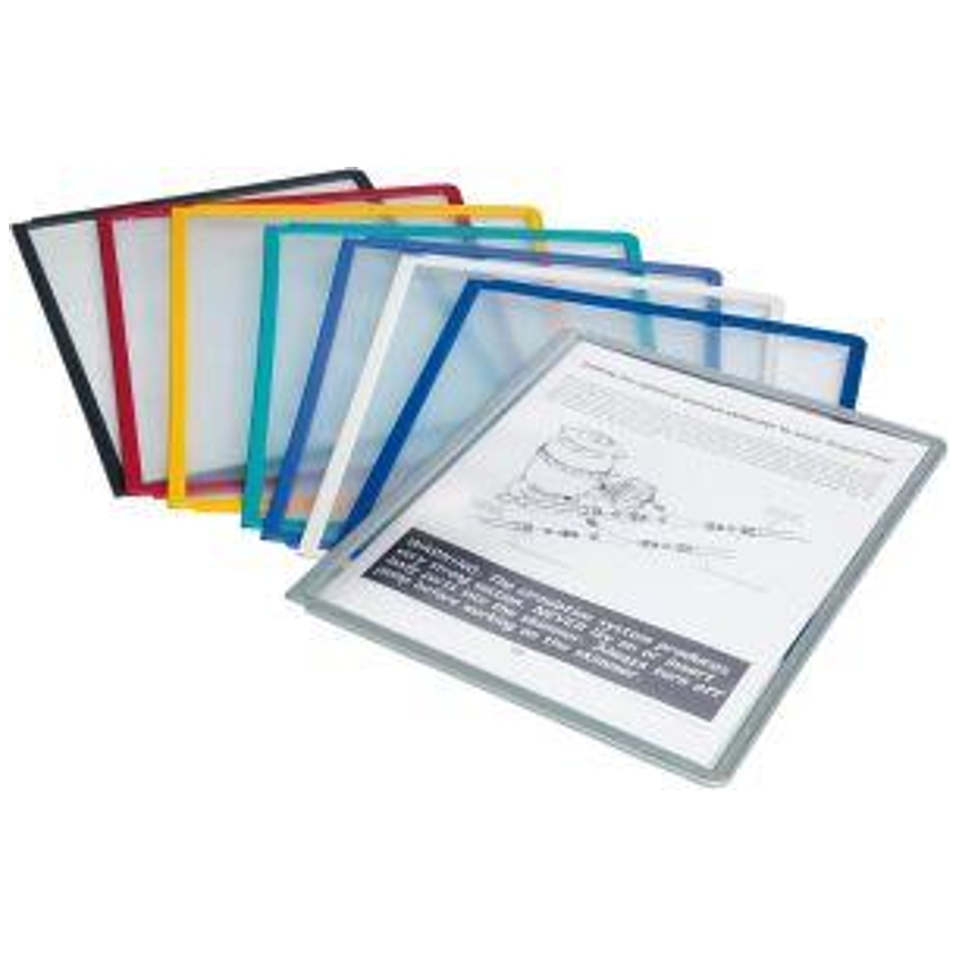 DURABLE Sichttafeln graphit, Pckg. a 5 Stück
