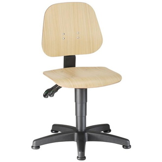 Bimos Arbeitsstuhl 9650-3000 Unitec 1 Sitzhöhe 440-620 mm, mit Gleiter, Holz