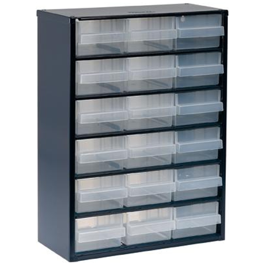 Raaco Schubladenmagazin mit 18 Laden Typ 150-02 blau