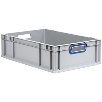 Allit EuroBox 617, 600x400x170 mm, Griffe offen, grau/blau